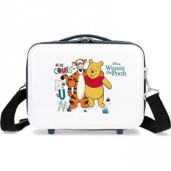 Neceser Infantil Disney Winnie & Tigger ABS Adaptable Blanco 9L