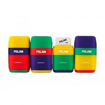 Milan Compact Mix Afilaborra con Sacapuntas y Goma de Borrar Colores Surtidos Ref. MI4710236