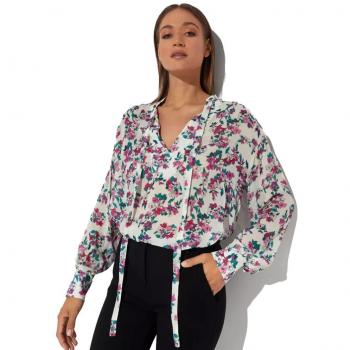 Pinko Multicolor Floral Print Viscose Sweater - IT42|M