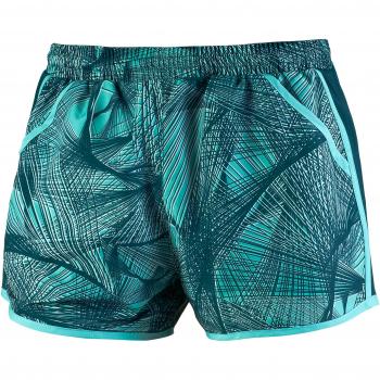 Under Armour Women 's Fly-by por Impreso Corto, Mujer, Color Tropical Tide/Tropical Tide, tamaño XL