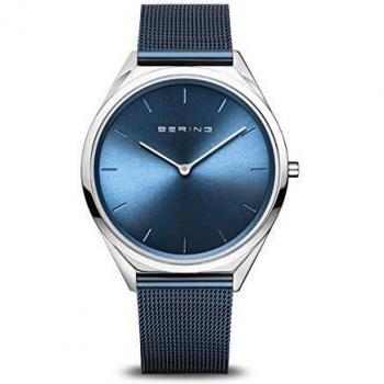 BERING Unisex Analogue Quartz Ultra Slim Collection Watch with Stainless Steel Strap & Sapphire Crystal 17039-307