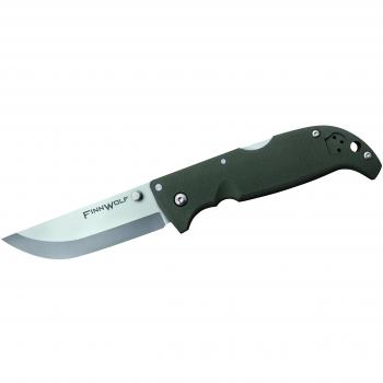 Cold Steel Finn Wolf Folding Knife 20NPFZ, 3-1/2 Inch Blade, OD Green Griv-Ex Handles