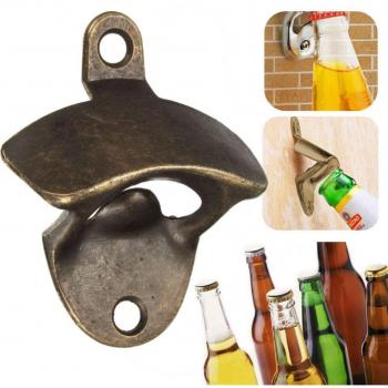 iDealhere Abrelatas de Botella Montado de pared Montable Metálico