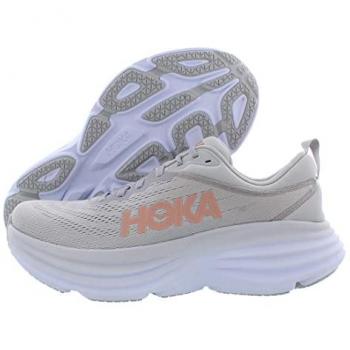 HOKA Women's Bondi 8 Road Running Shoes in Harbor Mist/Lunar Rock, Size 9.5