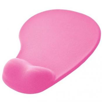 Alfombrilla de Ratón Ergonómica con Reposamuñecas de Gel, Color Rosa Claro, Base Antideslizante 23x19 cm