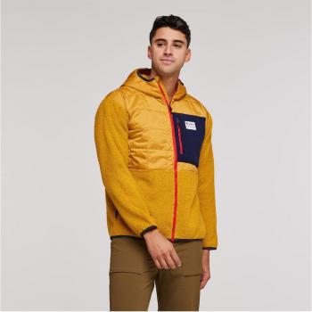 Cotopaxi Men's Trico Hybrid Hooded Wind Jacket - Amber Yellow, Size L
