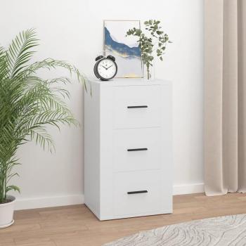 Aparador de madera contrachapada 40x33x70 cm, mueble de almacenaje de salón, buffet para salón, armario auxiliar, armario de almacenamiento en color blanco