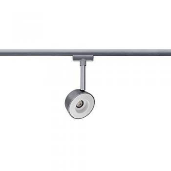 Spot LED Paulmann Pellet 4W, Dimable, Luz Cálida 2700K, Color Cromado Mate/Blanco, para Sistema URail