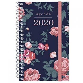 Finocam - Agenda 2020 semana vista apaisada Espiral Design Collection Elegant español, Mini - E3-79x127 mm