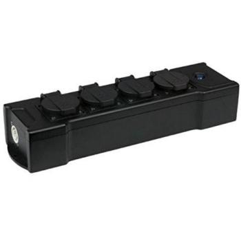 Regleta de Potencia Showtec PowerBOX 4 - Multisocket Schuko, Daisy-Chain, 4 Salidas, Conexión Powercon