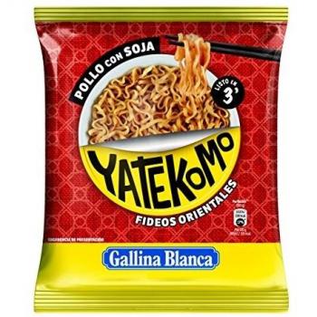 Gallina Blanca Yatekomo Pollo con Soja, Fideo Orientales, 79g