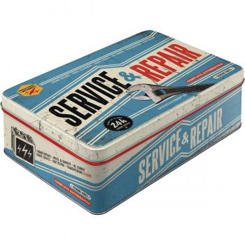 OfficeCentre Caja ​Plana de Metal Retro Kitchen, Plastic, Diseño Vintage, 2,5 l