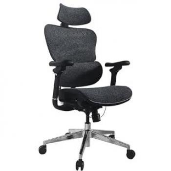 Silla de Oficina Ergonómica Equip EQ651052 con Respaldo y Asiento Acolchado, Reposacabezas y Reposabrazos