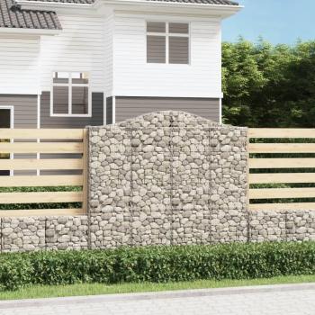 Cestas Arco Gabion 3 piezas 200x30x80/200 cm de hierro galvanizado