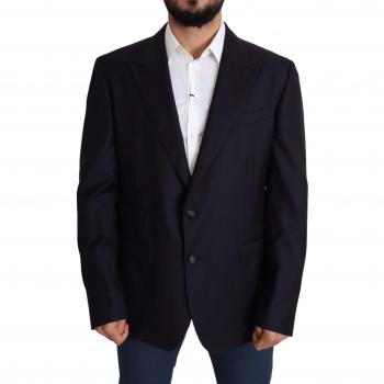 Dolce & Gabbana Black Wool Single Breasted NAPOLI Blazer - IT56 | XXL | Pre-owned | Size: 3XL