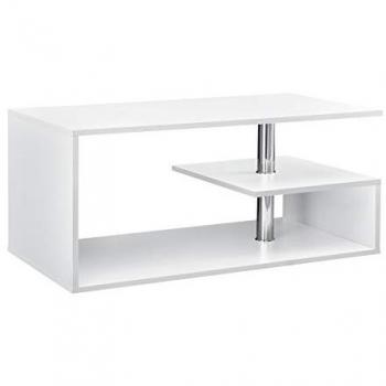 Mesa de Centro Haarlem con Estante Aglomerado 90 x 50 x 41 cm - Blanco