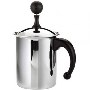 Frabosk Batidor de leche Capuchino Creamer, para 6 Tazas, Acero, 11 cm