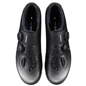 Zapatillas de Carretera Shimano RC7 Negras y Plateadas, Talla 42.5 EU