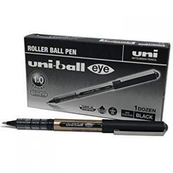 Bolígrafo de tinta líquida Uni-Ball Rollerball Eye Broad UB-150 Negro 1 mm (12 Piezas)