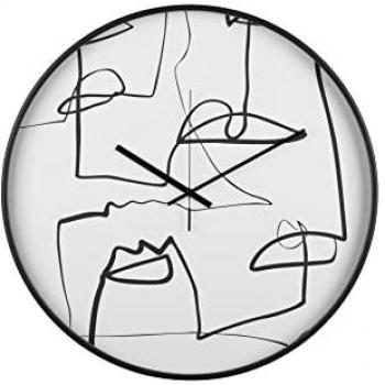 Reloj Pared Metal Negro 60x4,5x60 Cm - Pieza Decorativa Funcional
