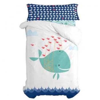 Juego de funda nórdica Moshi Moshi Whale Multicolor Cama de 105 2 Piezas