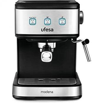 Ufesa CE7242 Cafetera Expresso y Capuccino, Vaporizador Orientable, 20 Bares, 2 Modos: Café Molido o Monodosis, Depósito 1.5L, Función Calienta Tazas, 850W, Modena