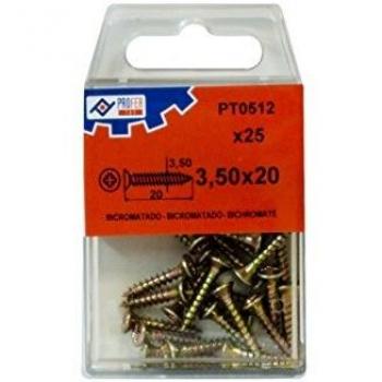 PROFER TOP - Tirafondo C/Plan Pozi Bic C/25 Profer Top 3,5X20 Mm
