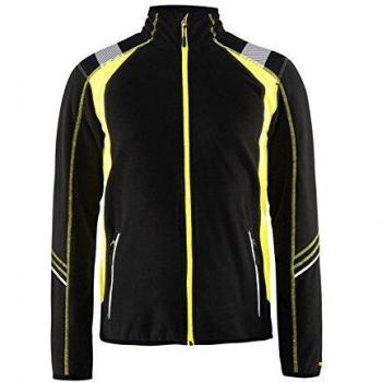 Blaklader Reflective Microfleece Jacket Black/Fluorescent Yellow Size L