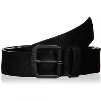 REPLAY Vintage Leather Belt for Men - Black, Size 95 cm