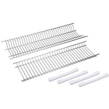 Sauvic Acero Inoxidable Escurreplatos 18/8 Plano Verde, 75x22x5 cm