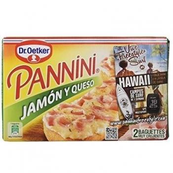 Dr oetker pannini baguettes con jamon y queso 2 x 125 g