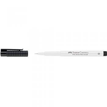 Faber-Castell 167401 - Rotuladores Pitt artist pen blancos. Trazo B Punta pincel