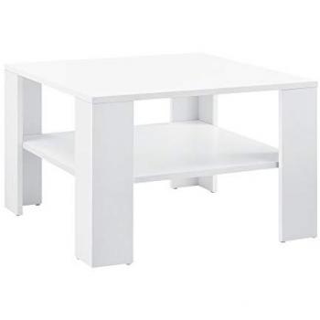 Mesa de Centro Aachen con Estante Inferior Aglomerado 60 x 60 x 40 cm - Blanco