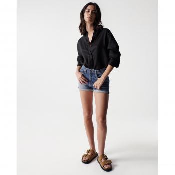Pantalón corto vaquero de tiro alto Push in Secret Glamour de Salsa Jeans