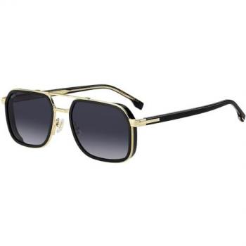 Hugo Boss 1724/S Men's Sunglasses - Black Gold, Grey Shaded, Size 55 MM