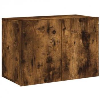 Mueble TV Multimedia de Pared en Roble Ahumado - 60 x 30 x 41 cm - Espacio de Almacenamiento