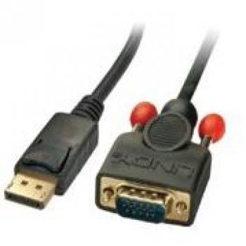 Microconnect DP-VGA-MM-050 - Adaptador de cable de vídeo DisplayPort a VGA (D-Sub) 0,5 m Negro