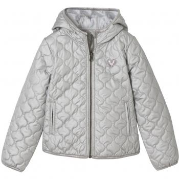 VERTBAUDET Chaqueta Acolchada Ligera para niña Gris Medio Liso con Motivos 2A