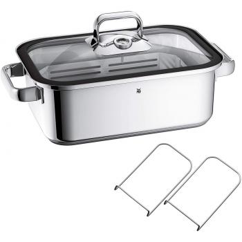 Vaporera Compact Vitalis 3,5L con Tapa de Vidrio y Silicona, Acero Inoxidable Cromargan®