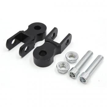 sourcingmap® 2pcs Negro trasero Accesorio de Motocicleta Amortiguador Altura suplemento de la Extensión vertical