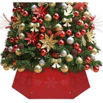 Falda para árbol de Navidad roja Ø 68x25 cm