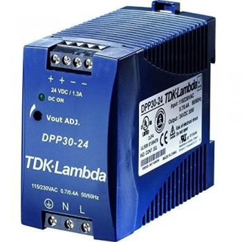 Fuente de alimentación de carril DIN TDK-Lambda DPP30-24, 24 V/DC, 1.3 A, 30 W, 1 salida