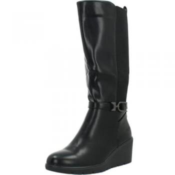 Botas Altas de Mujer Chika10 CLAKISA 02 Negras con Caña Alta y Cremallera