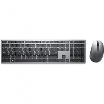 Conjunto de teclado y ratón inalámbricos DELL KM7321W QWERTY Inglés del Reino Unido Gris Titanio RF Wireless + Bluetooth