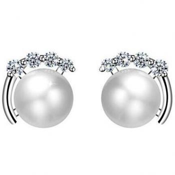 Amilril Pendientes Perlas Mujer, Plata de Ley 925 Mujer Moda Joyería, Regalos Navidad Originales