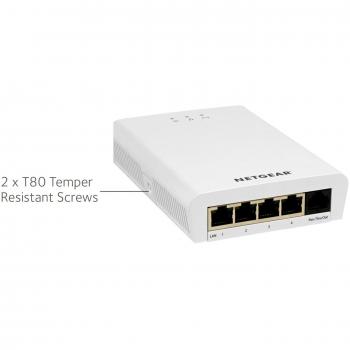 Netgear WN370-10000S - Punto de Acceso WiFi N300 Compacto con Switch de 4 Puertos y 1 Puerto PoE