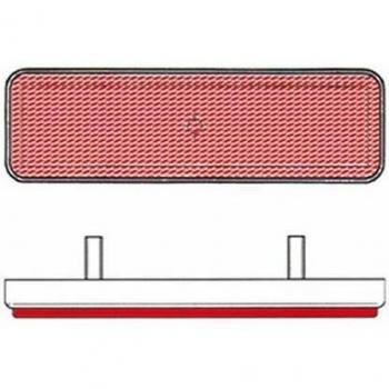 Reflector cuadrado trasero rojo