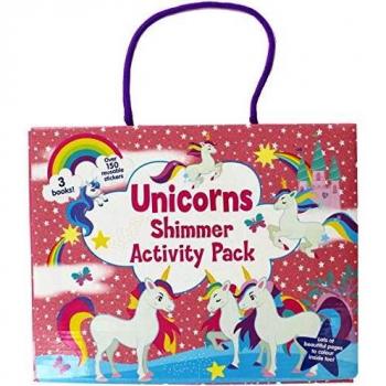 Unicorns Shimmer Activity Pack Kids Colouring Books & Stickers Set