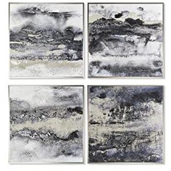 Cuadro Abstracto Moderno DKD Home Decor 79 x 2,5 x 79 cm (4 Piezas)