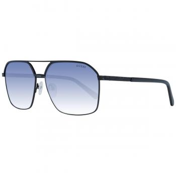 Guess Men's Aviator Sunglasses GF5081 01W Black Blue Gradient Mirrored Metal - One Size